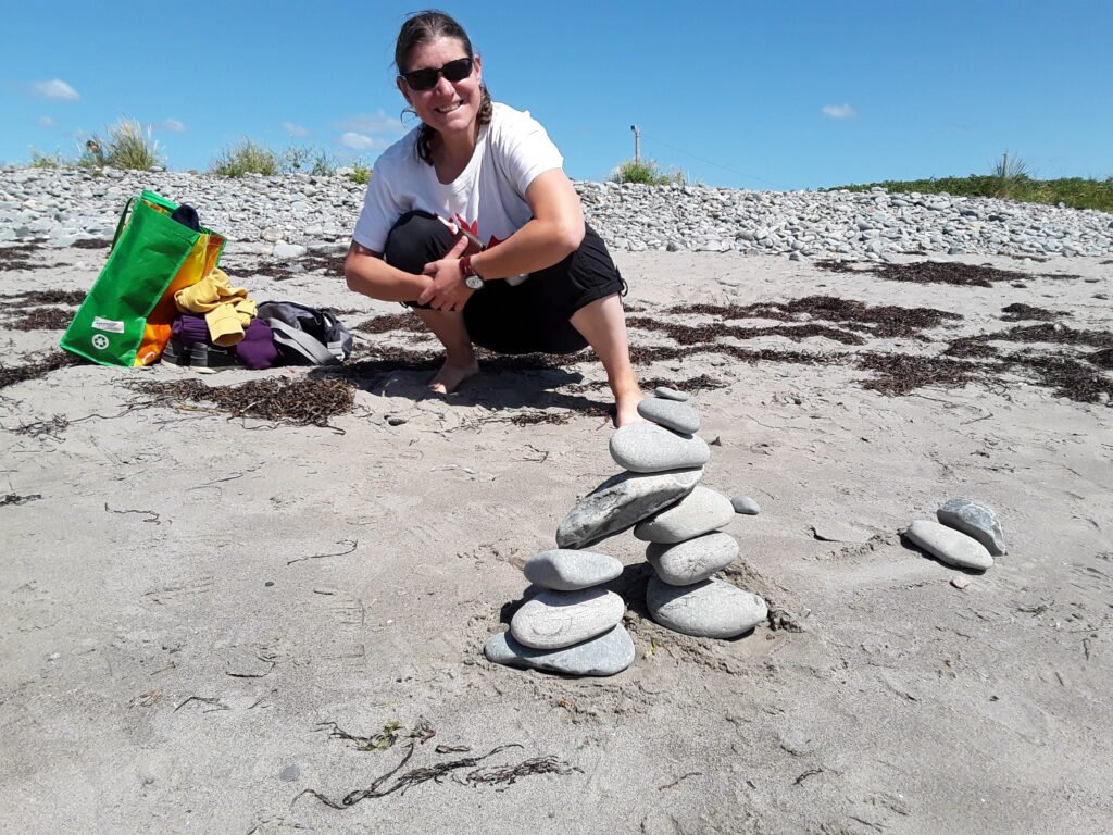 Sylvie Plage Isle Madame Inukshuk